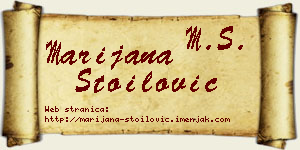 Marijana Stoilović vizit kartica